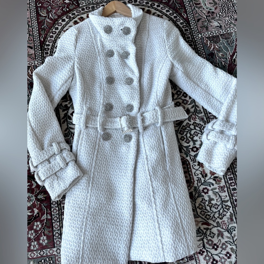 Arden B White Trench Coat